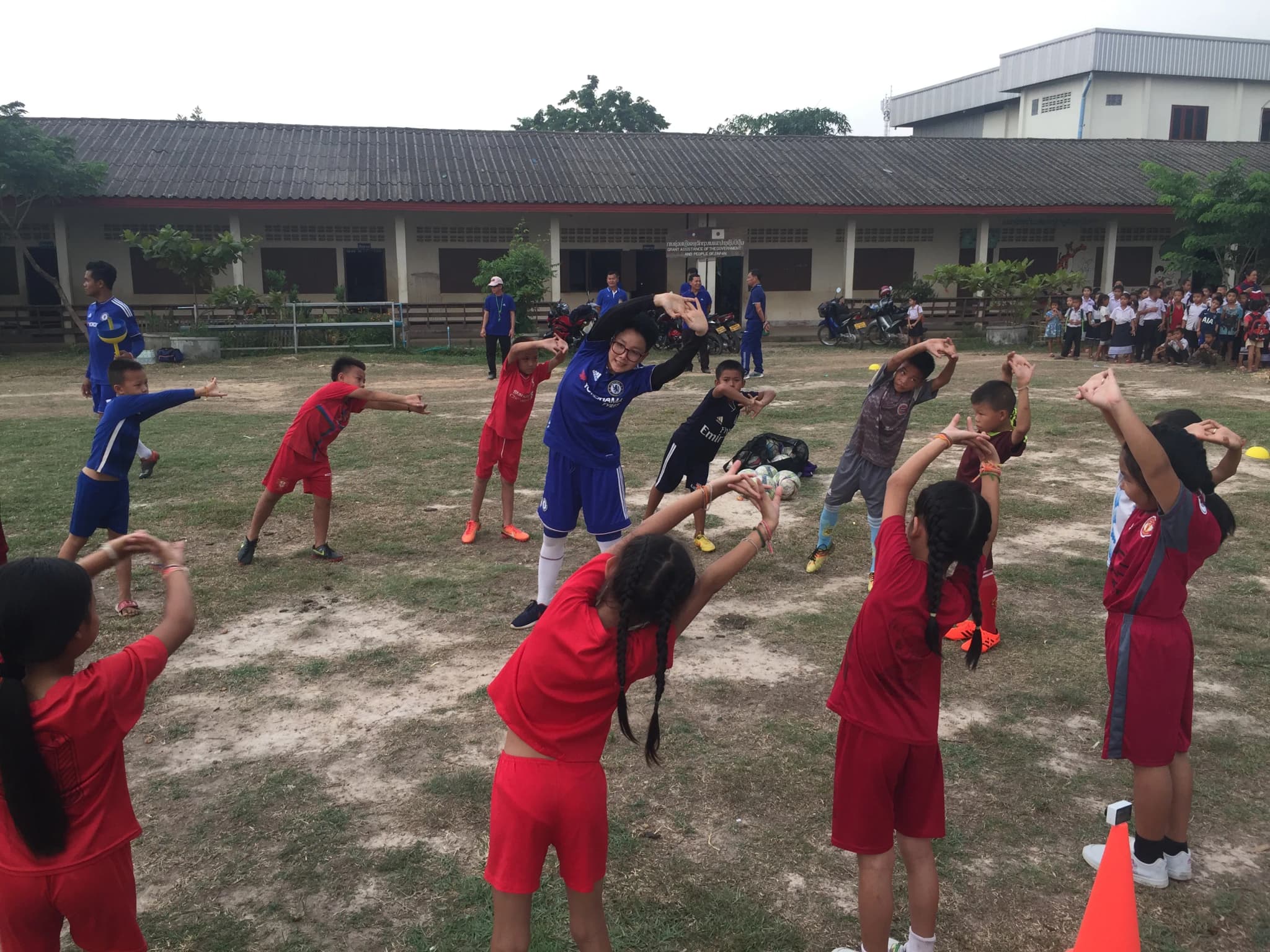 Coaches participating in a Coach the Coaches workshop in Laos
