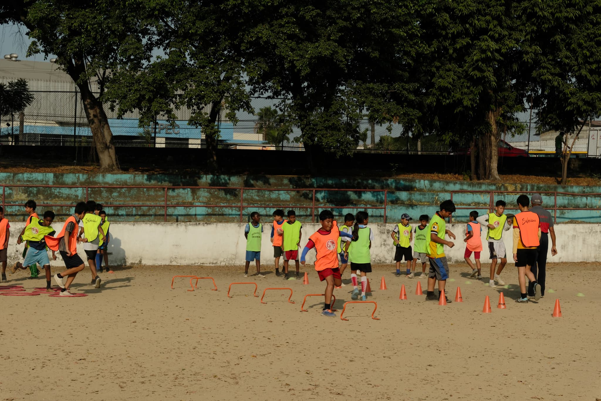 Inclusive football training with teenagers
