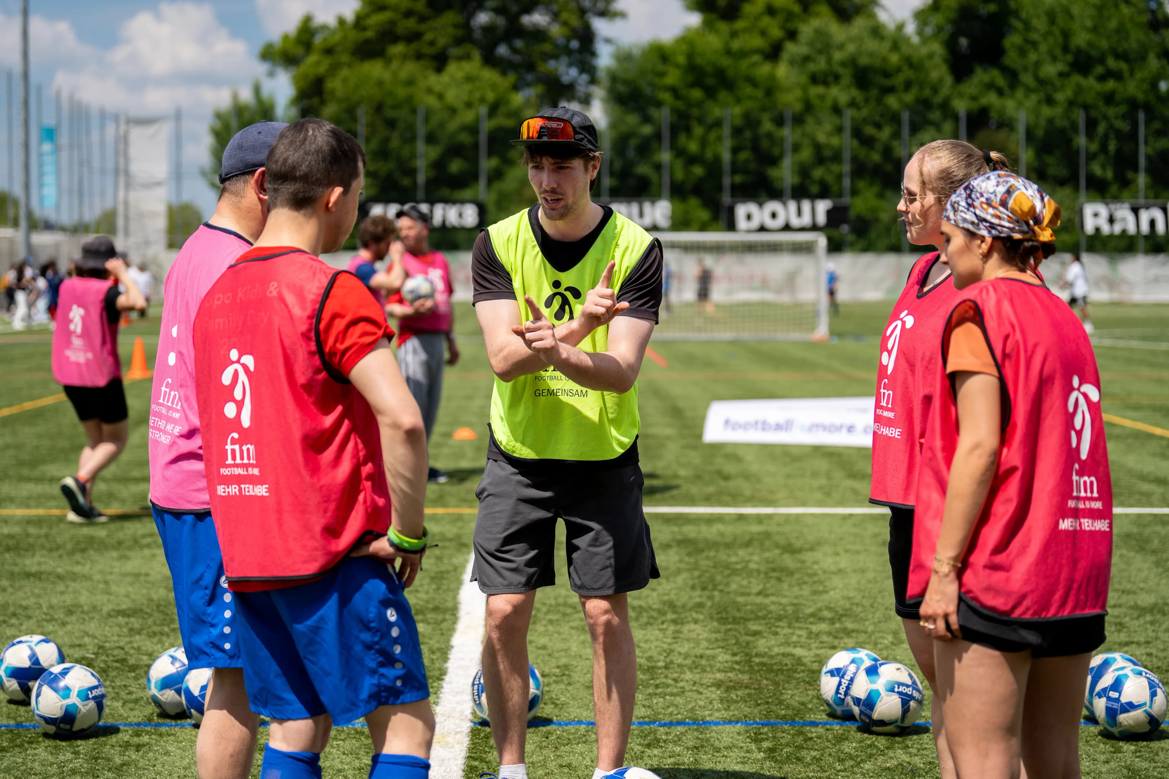 Inclusive football session with children